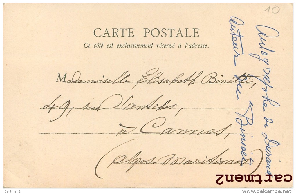 2 CPA : AUTOGRAPHE DEDICACE EMILE DURAND AUTEUR DU " BINIOU " CHANSON BRETONNE ARTISTE NEUILLY-SUR-SEINE 1900 - Chanteurs & Musiciens