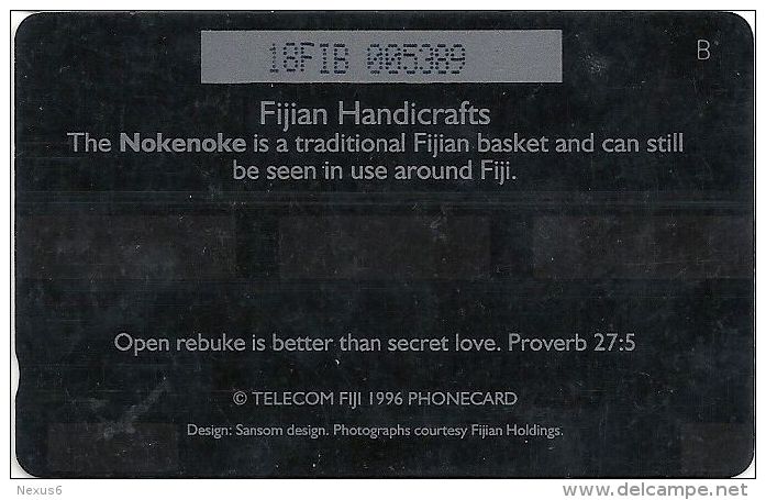 Fiji - Handicrafts Nokenoke, 18FIB, 1996, 100.000ex, Used - Fiji