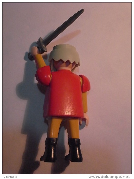 1 FIGURINE FIGURE DOLL PUPPET DUMMY TOY IMAGE POUPÉE - MAN KNIGHT SWORD BEARD PLAYMOBIL GEOBRA 2004 - Playmobil