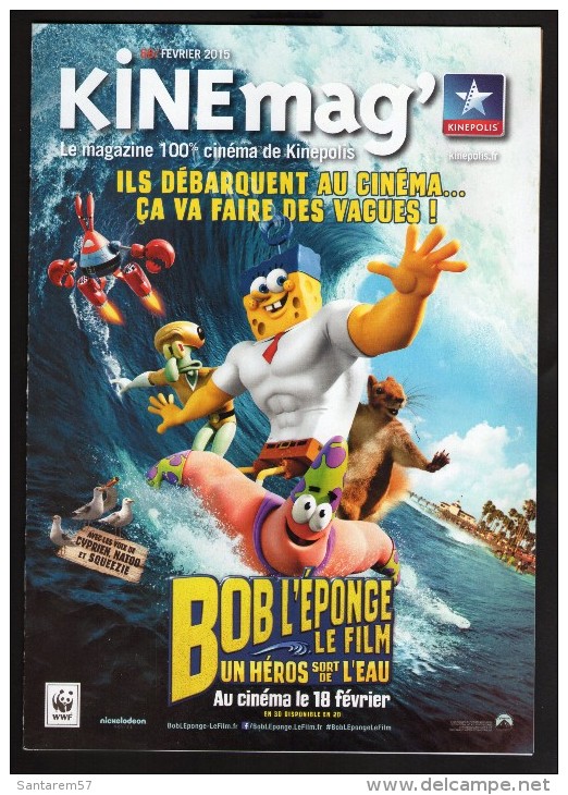 Magazine Cinéma KINEMAG Programmation Février 2015 N° 68 Bob L'éponge - Magazines