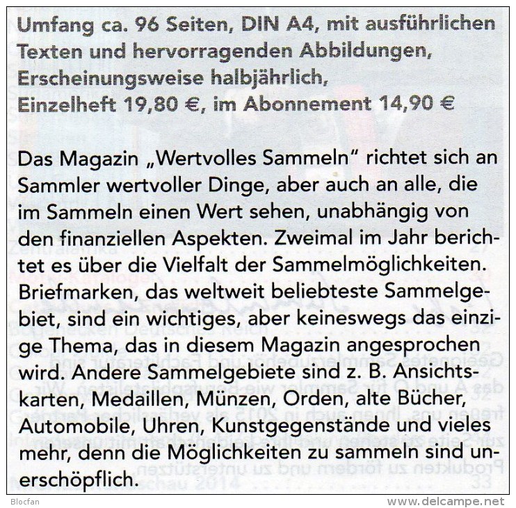 Wertvolles Sammeln In MICHEL 2/2015 Neu 15€ Sammel-Objekt Luxus Information Of The World New Special Magacine Of Germany - Duits