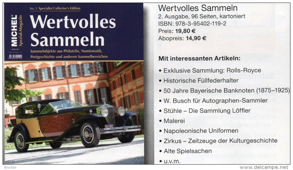 MICHEL Wertvolles Sammeln # 2/2015 Neu 15€ Sammel-Magazin Luxus Information Of The World New Special Magacine Of Germany - Tempo Libero & Collezioni