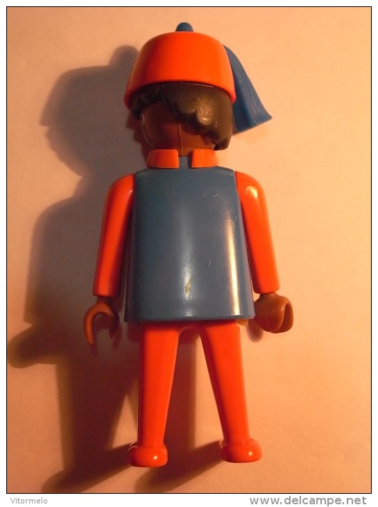 1 FIGURINE FIGURE DOLL PUPPET DUMMY TOY IMAGE POUPÉE - MAN HAT PLAYMOBIL GEOBRA 1974 - Playmobil
