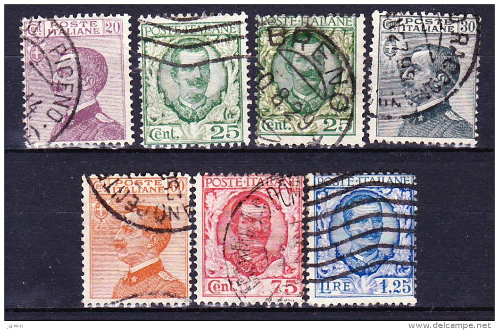 ITALIE 1925-27 YT N° 179, 180, 180a, 181, 182, 183 Et 184 Obl. - Usati