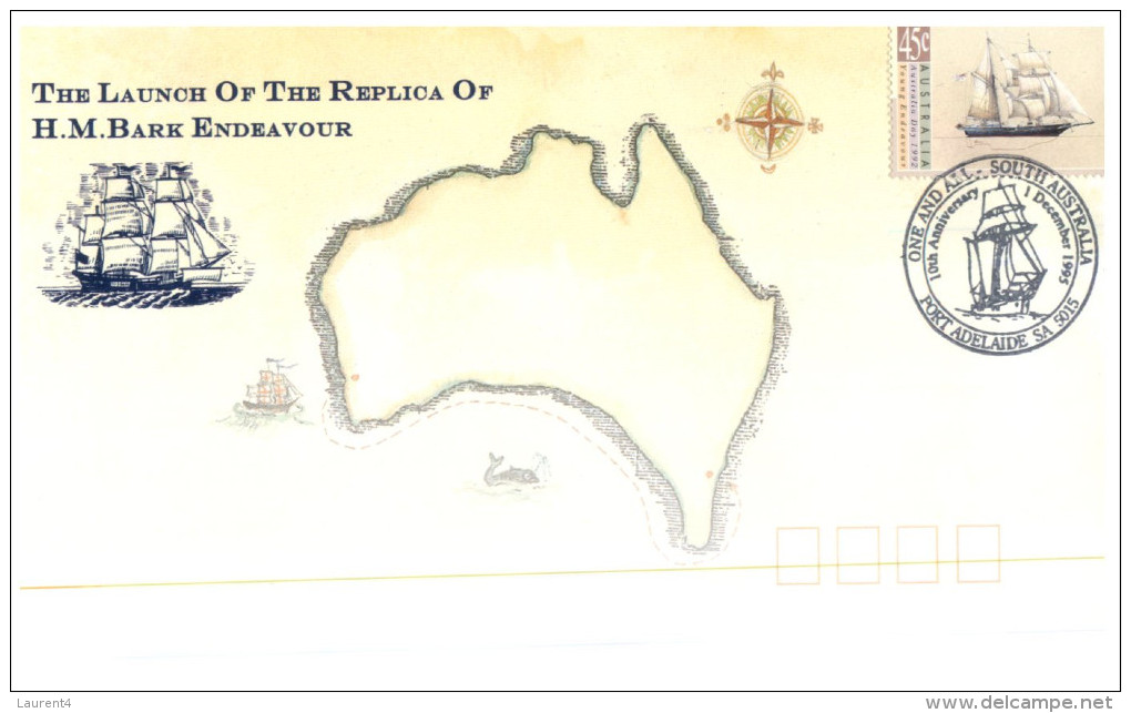 (198) Australia FDC Cover - 1992 - Ships Endeavour Replica Launch - Primo Giorno D'emissione (FDC)