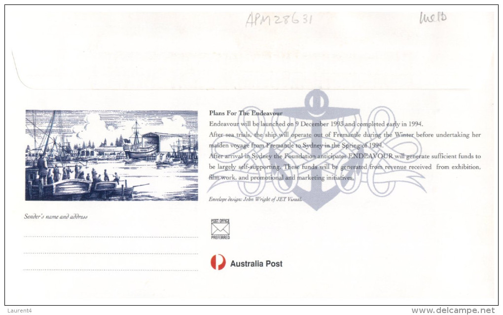 (198) Australia FDC Cover - 1992 - Ships Endeavour Replica Launch - Primo Giorno D'emissione (FDC)
