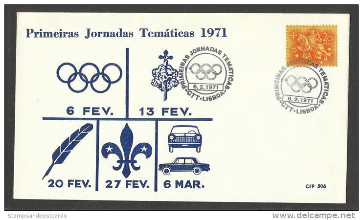 Portugal Cachet Commémoratif  Expo Philatelique Lisbonne 1971 Event Postmark Stamp Expo Lisbon 1971 - Flammes & Oblitérations