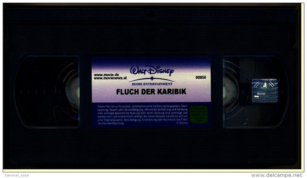 VHS Video  -  Fluch Der Karibik  -  Mit : Johnny Depp, Geoffrey Rush, Orlando Bloom, Keira Knightley  -  Von 2004 - Action, Adventure