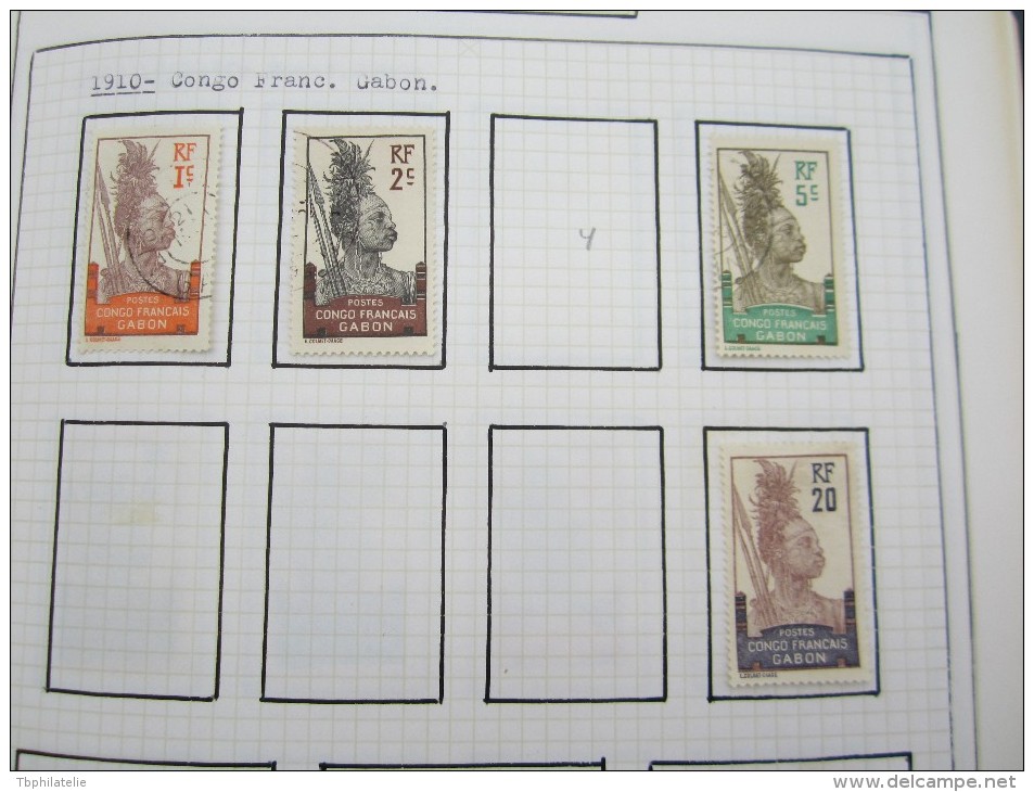 VEND BEAU LOT DE TIMBRES DU GABON SUR 8 F.A. !!!! - Other & Unclassified