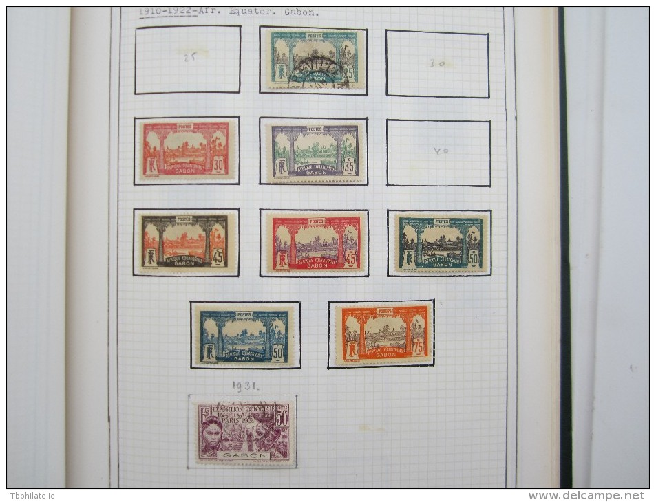 VEND BEAU LOT DE TIMBRES DU GABON SUR 8 F.A. !!!! - Other & Unclassified