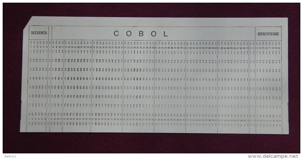 Old COBOL Card Unused, Perfect Shape - Autres & Non Classés