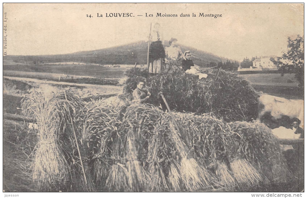 ARDECHE  07  LA LOUVESC  LES MOISSONS DANS LA MONTAGNE  AGRICULTURE - La Louvesc