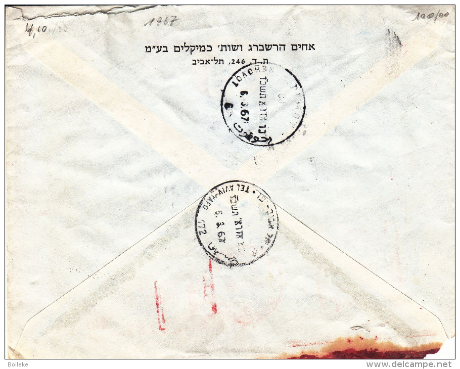 Israël - Lettre Recommandée De 1967  - Oblitération Tel Aviv Yafo - EMA - Empreintes Machines - Brieven En Documenten