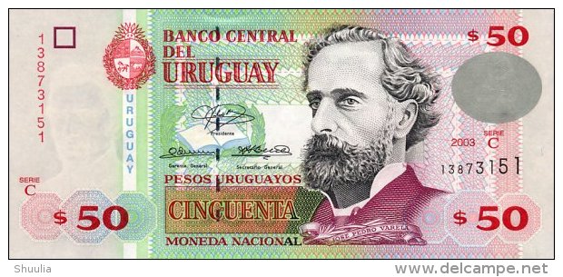 Uruguay 50 Pesos 2003 Pick 84 UNC - Uruguay