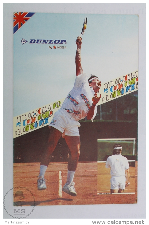 Sport Advertising Postcard - Dunlop - Tennis Player Emilio Sanchez Vicario - Tenis