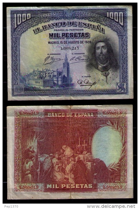 BILLETE DE 1000 PESETAS DE 1928 - BONITO - 1000 Pesetas