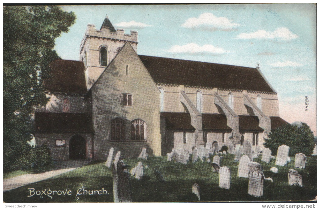 Boxgrove Church Vintage Postcard Near To Chichester Sussex Unused - Altri & Non Classificati