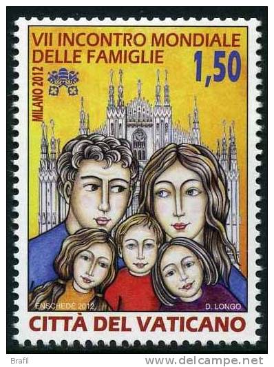2012 Vaticano, Incontro Famiglie,  Serie Completa Nuova (**) - Ungebraucht