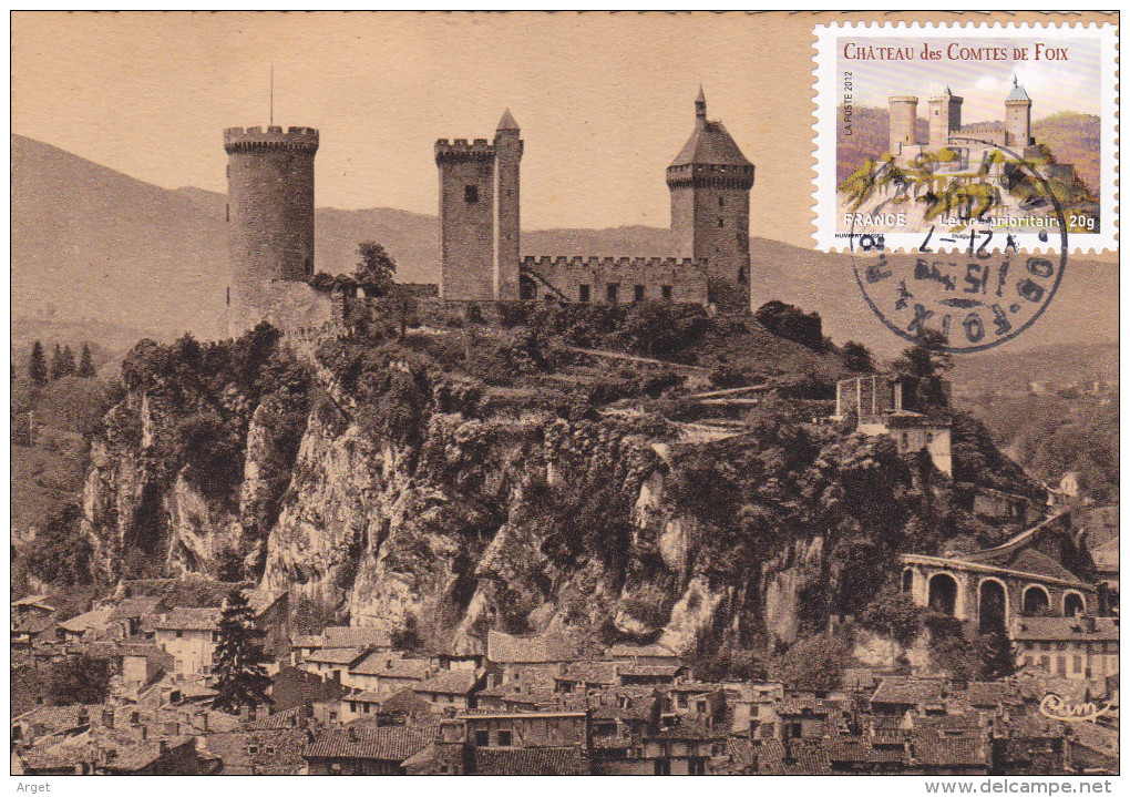 CARTE MAXIMUM FRANCE N°Yvert AA715 (Château De FOIX) Obl Ord Foix Sur Carte Ancienne - 2010-2019