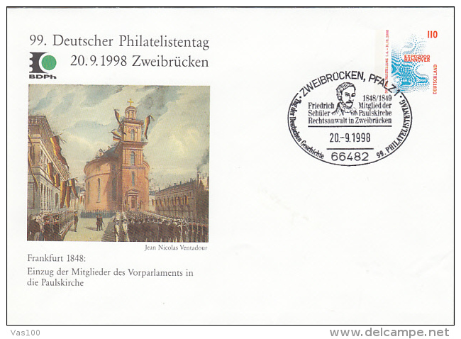 OLD FRANKFURT, PHILATELIST'S DAY, HANNOVER EXPO2000, COVER STATIONERY, ENTIER POSTAUX, 1998, GERMANY - Covers - Used