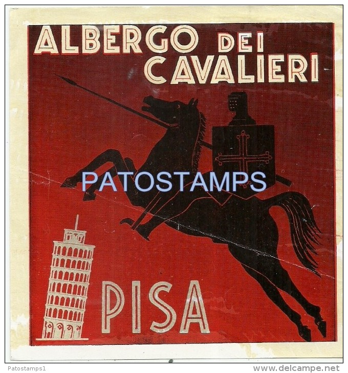 5452 ITALY PISA ALBERGO DEI CAVALIERI LUGGAGE NO POSTAL POSTCARD - Unclassified