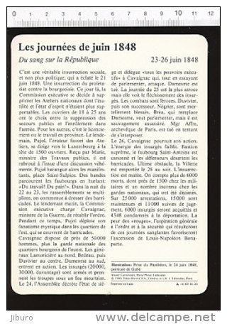 Fiche Les Journées De Juin 1848  / Illustration Prise Du Panthéon Le 24 Juin  / 01-FICH-Histoire De France - Storia