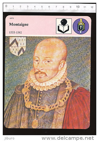 Fiche  Illustration Portrait De Michel De Montaigne  / 01-FICH-Histoire De France - Sport