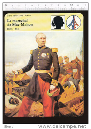 Fiche Le Maréchal De Mac-Mahon / Illustration Par Horace Vernet  / 01-FICH-Histoire De France - Storia