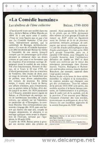 Fiche La Comédie Humaine / Illustration Balzac Et Ses Amis à Ville D'Avray Par Paul Chardin / 01-FICH-Histoire De France - Sports