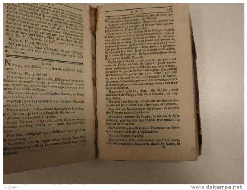 HOMPRÉ (Etienne-Maurice) : DICTIONNAIRE ABRÉGÉ DE LA FABLE 1787 WE - Rare