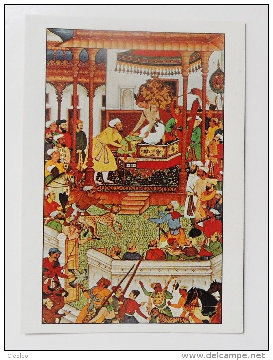 CARTE Peinture Inde Editions La Guilde - Akbar Recevant Abd-ur-Rahim à Agra - Non Classés