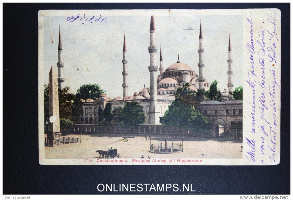 Levant: Carte Postale Constantinople A Lyon 1904 Bon Obl. - Lettres & Documents