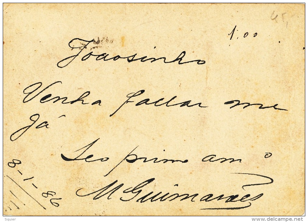 Brazil, Bilhete Postal 1886, 20 Reis - Cartas & Documentos