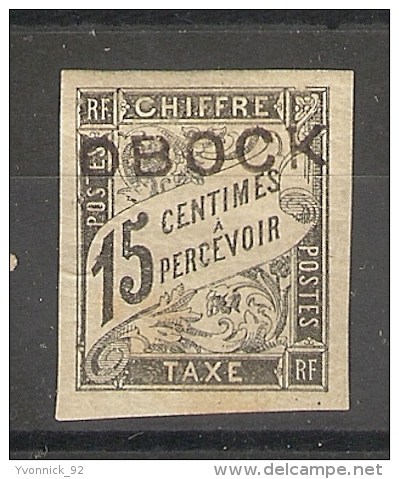 Obock-  15c Chiffre Taxe_ Signé Brun (1892 ) - Andere & Zonder Classificatie