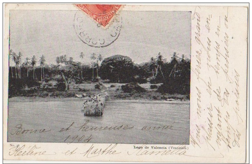 CPA VENEZUELA VALENCIA El Lago Timbre Stamp 1902 - Venezuela