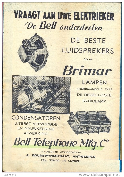 Kaart Belgie + Provincies Carte Belgique - Uitgave DE Dag Antwerpen - Reclame Bell Telefoon - Geographical Maps