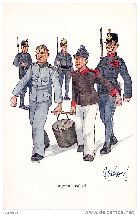 HUMOUR MILITAIRE / MILITARY HUMOR - ILLUSTRATION SIGNÉE: SCHÖNPFLUG ~ 1910 : B.K.W.I. 459-6 - PRINTED In AUSTRIA (r-881) - Schoenpflug, Fritz