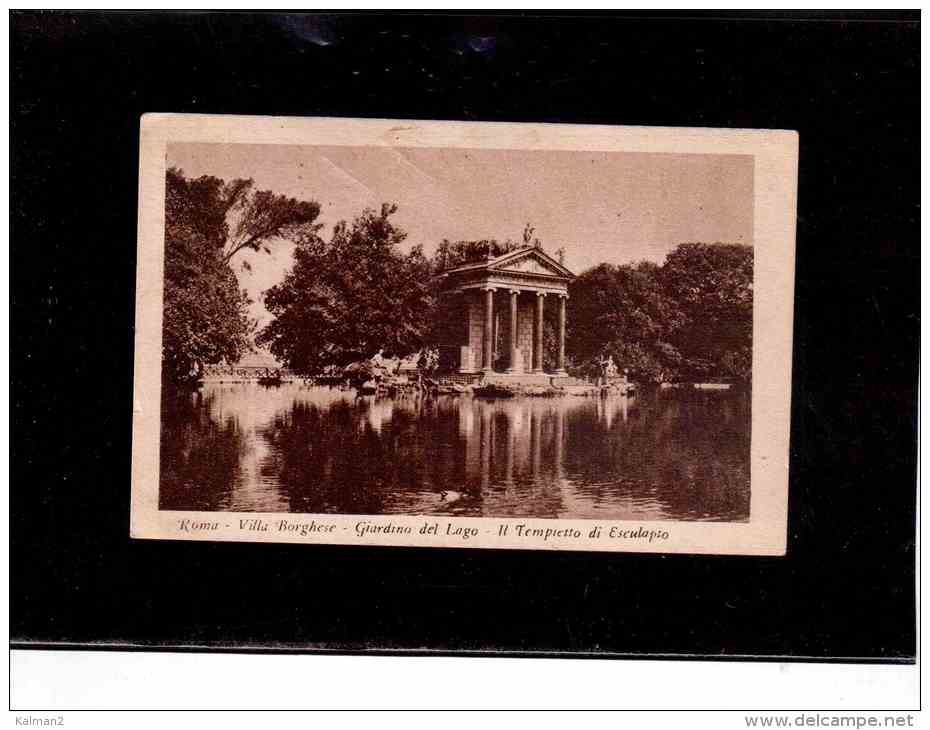 7581  -   ROMA,  Villa Borghese-giardino Del Lago - Il Tempietto Di Esculapio    /      VIAGGIATA - Parcs & Jardins