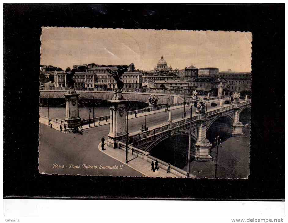 7627  -   ROMA,  Ponte V.E. II   /      VIAGGIATA - Bruggen