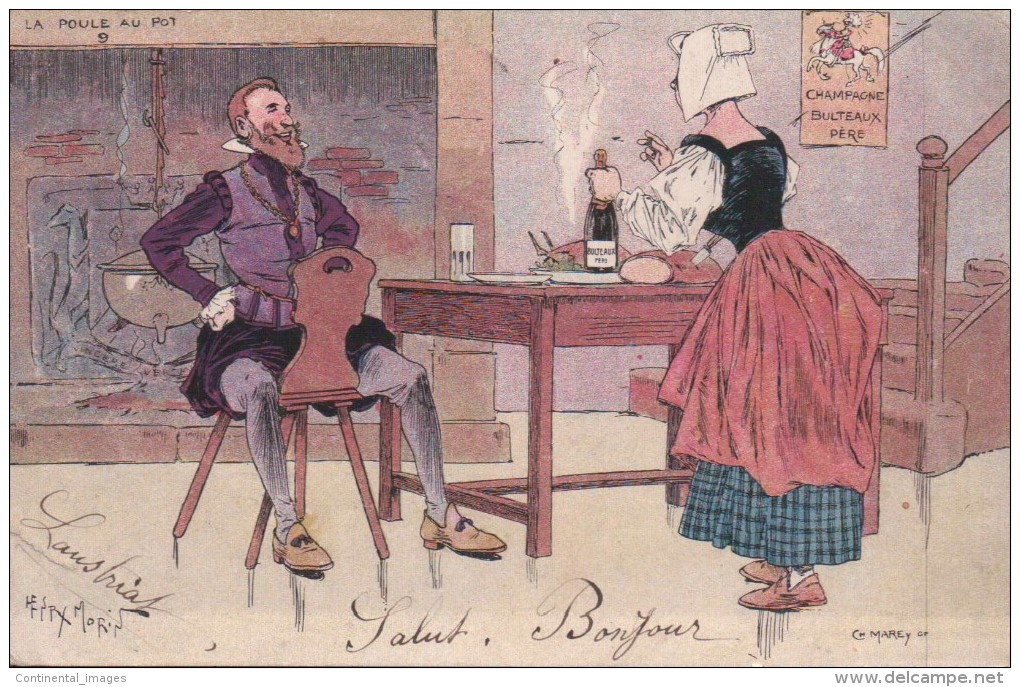 CHAMPAGNE BULTEAUX PERE/ ILLUS. MORIN/ Référence 5277 - Morin, Henri