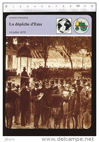 Fiche La Dépêche D'Ems  / 01-FICH-Histoire De France - Histoire
