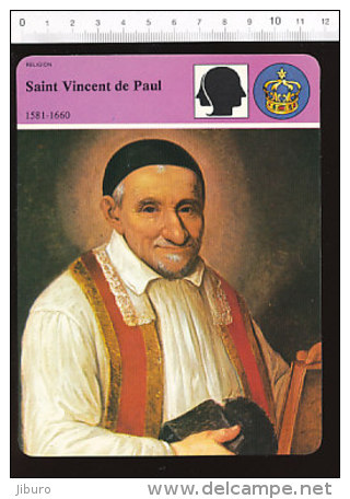 Fiche Saint Vincent De Paul / Portrait Attribué à François Simon  / 01-FICH-Histoire De France - Histoire