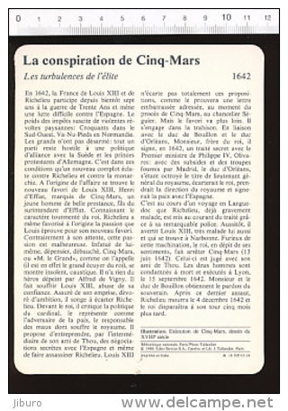 Fiche La Conspiration De Cinq-Mars  / 01-FICH-Histoire De France - Storia