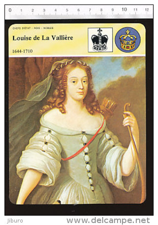 Fiche Louise De La Vallière / Portrait / Arc Et Carquois De Flèches  / 01-FICH-Histoire De France - Storia