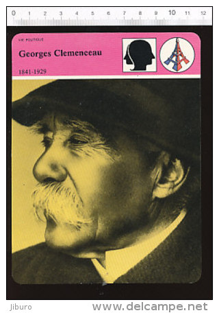 Fiche Georges Clemenceau  / 01-FICH-Histoire De France - Geschiedenis