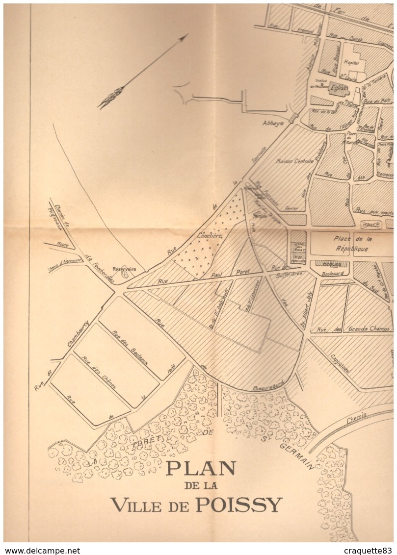 POISSY ET SES ENVIRONS -GUIDE EDITE PAR LE SYNDICAT D'INITIATIVE 1927-HISTORIQUE PLAN-PUB LOCALE - Dépliants Touristiques