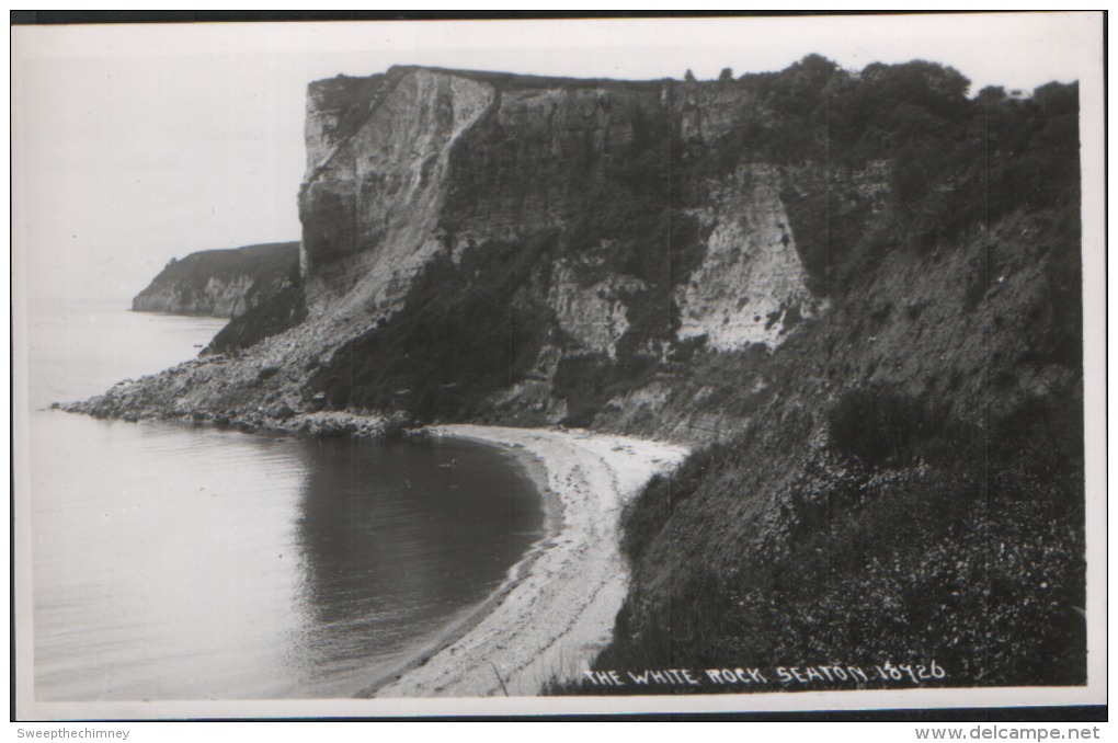 RP VINTAGE POSTCARD DEVON SEATON THE WHITE ROCK CHAPMAN UNUSED - Otros & Sin Clasificación