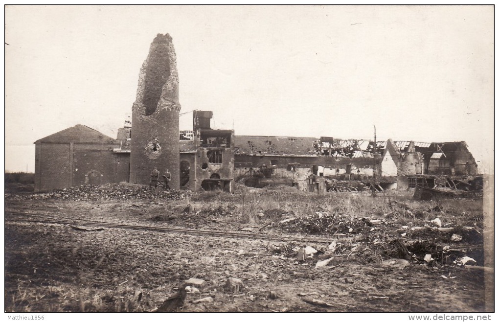 CP Photo Janvier 1916 CHAULNES - Une Sucrerie, Usine (A98, Ww1, Wk 1) - Chaulnes