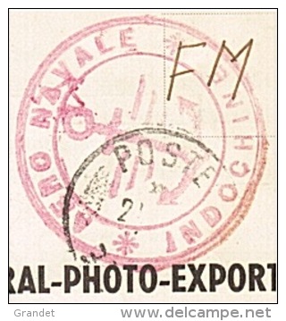 FRANCHISE MILITAIRE - INDOCHINE - AERO - NAVALE - STRASBOURG - 1951 - PHOTO . - Guerre D'Indochine / Viêt-Nam