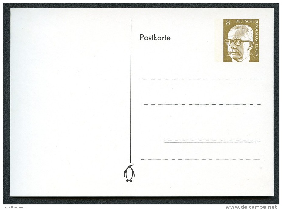 BERLIN PP45 A2/001 Privat-Postkarte PINGUIN ** 1972 - Cartes Postales Privées - Neuves
